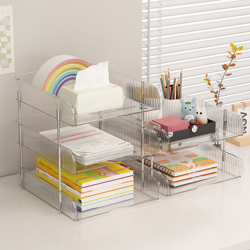 Desktop Filing Tray - 2/3/4Tier Stackable Desk File Tray Office