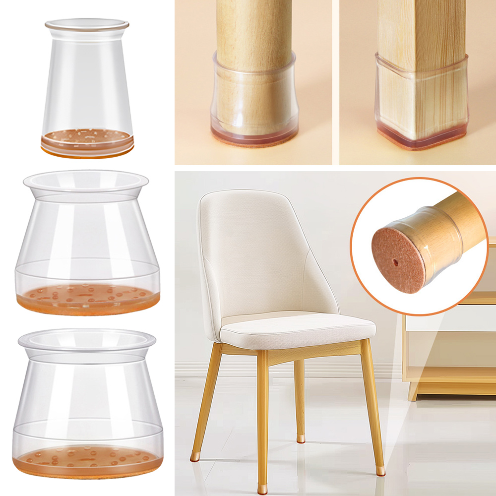Visitor Chair Padded - 8pcs/Set Round Chair Leg Cover Silicone