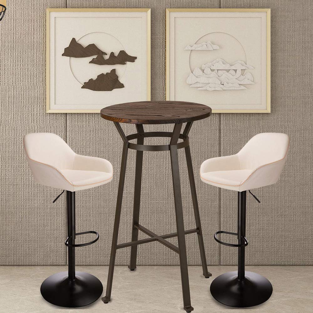 Office Furniture Custom - 3Pc Pub Table & Swivel PU