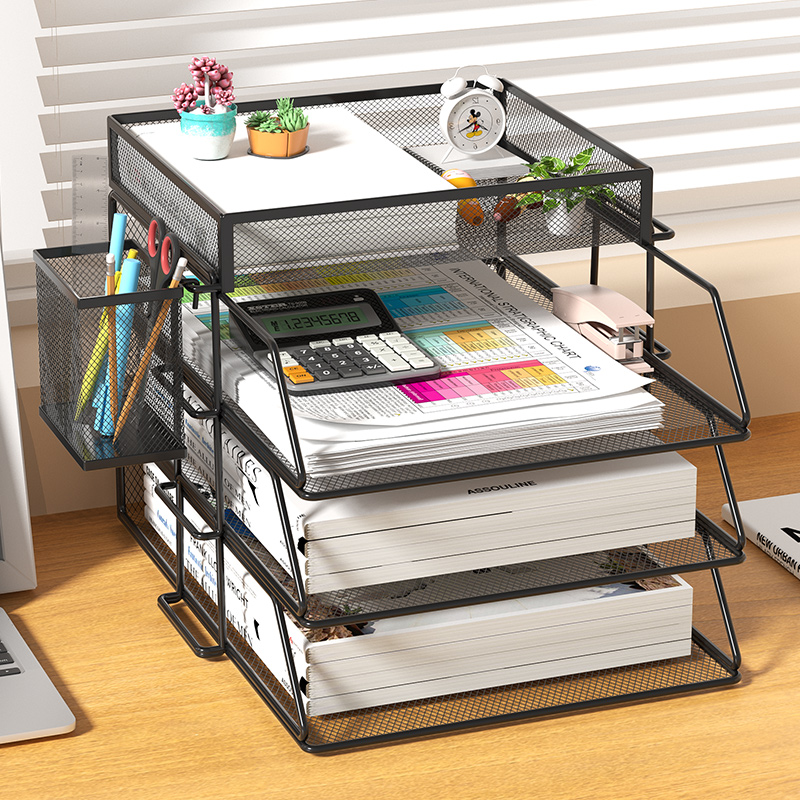 Desktop Filing Tray - Office A4 Paper Desk Organizer Document