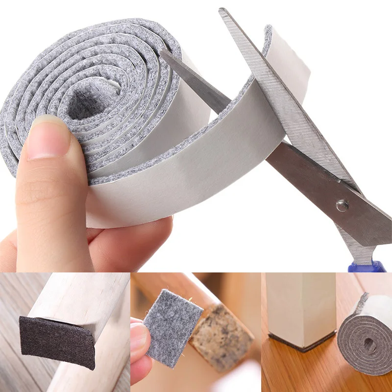 Visitor Chair Padded - 100cm/Roll Self-Adhesive Felt Furniture Leg Pad