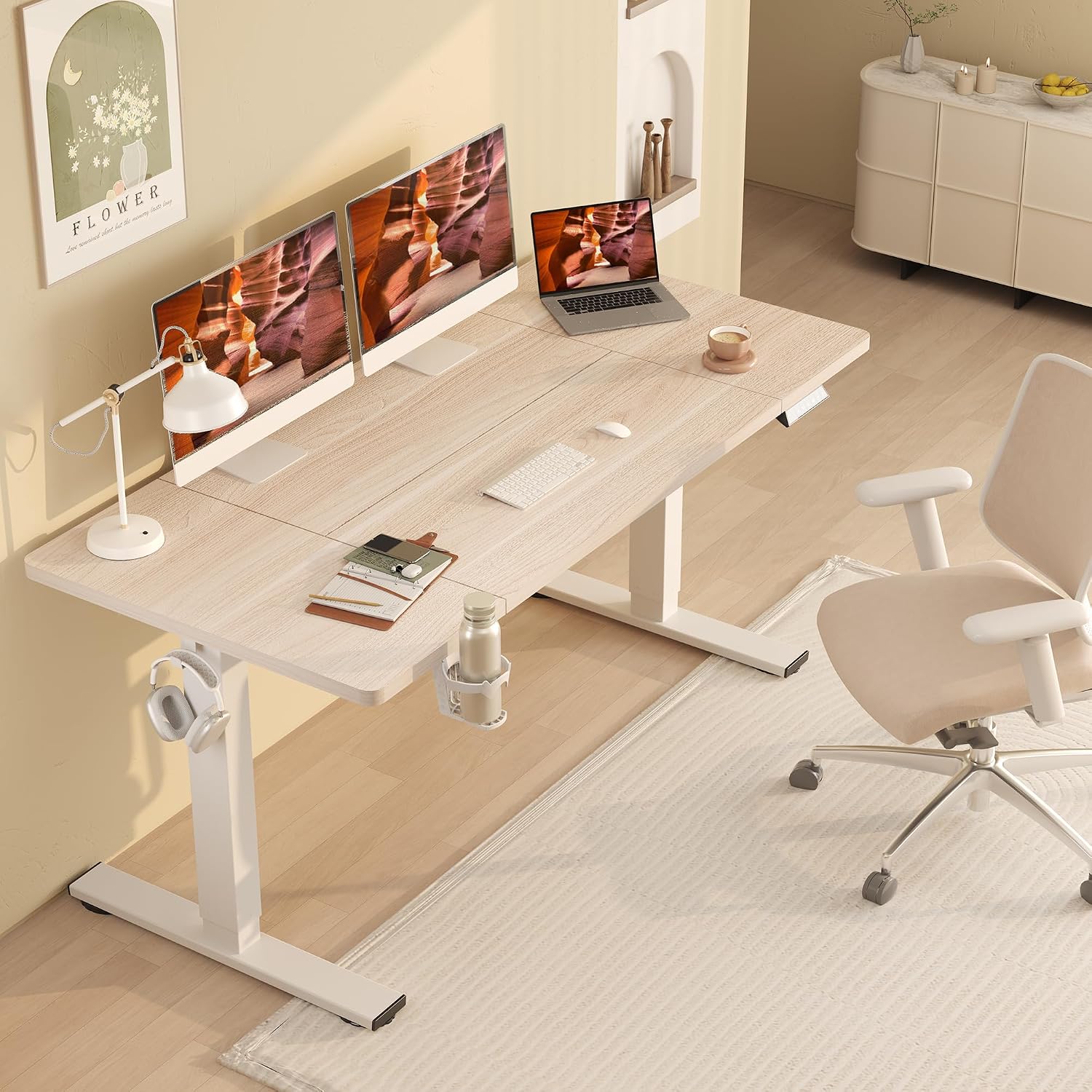 White Electric Adjustable Stan - Office Furniture Custom review and price