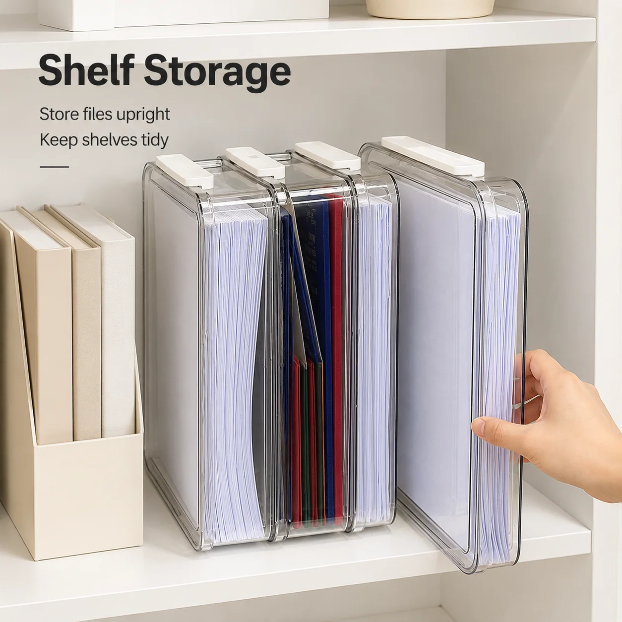 Transparent File Organizer Box - Desktop Filing Tray review and price