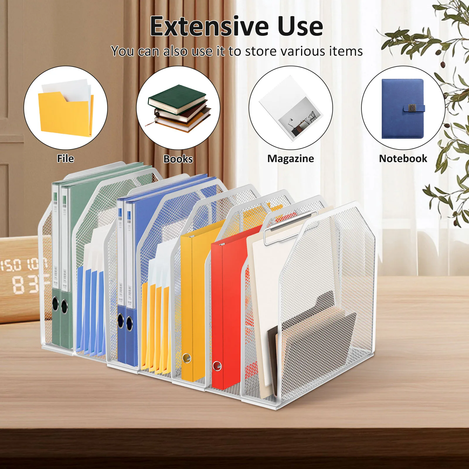 Metal File Rack 5/7 Section Of - Desktop Filing Tray review and price