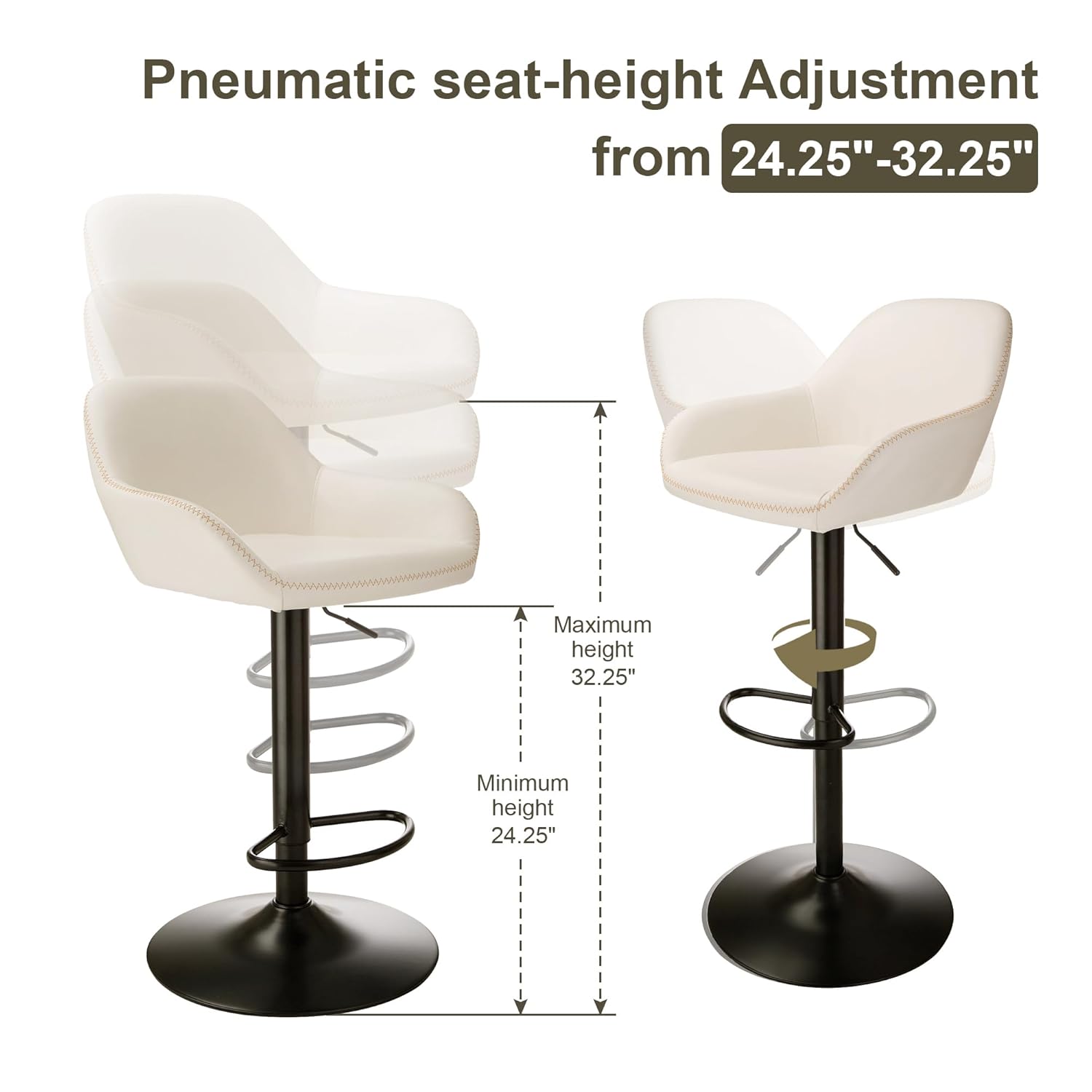 3Pc Pub Table & Swivel PU Bar  - Office Furniture Custom review and price