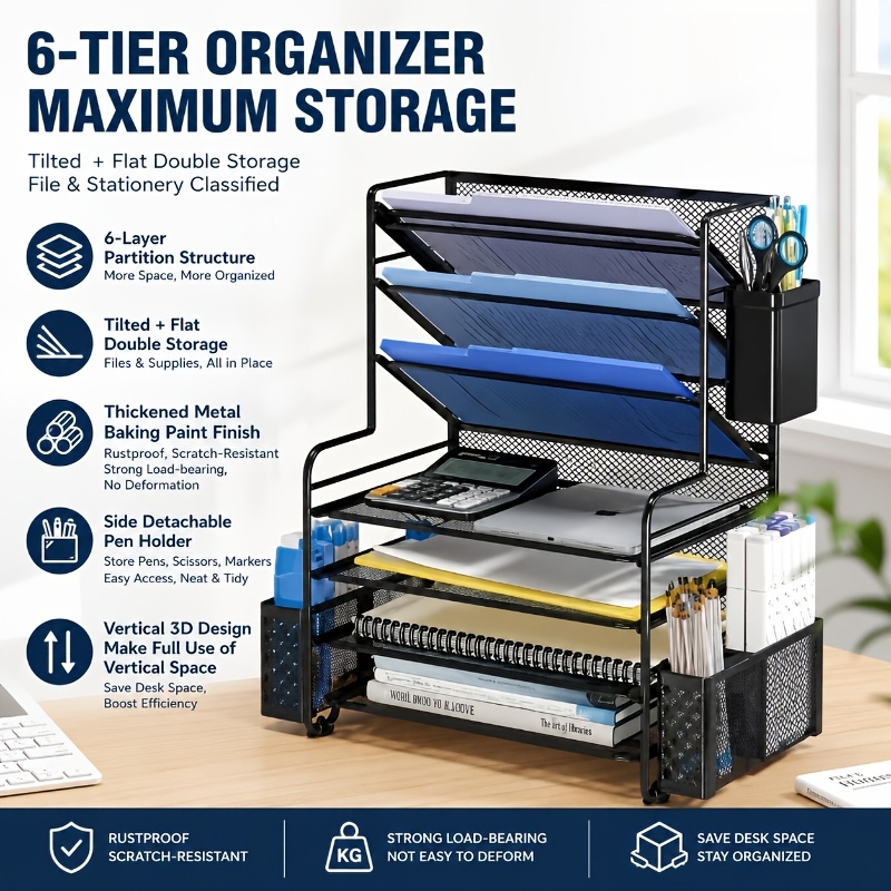 Desk Organizer Storage Contain - Desktop Filing Tray review and price