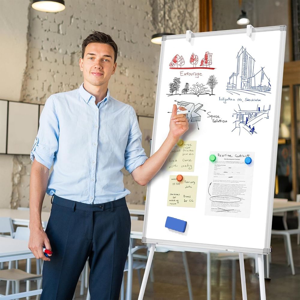Large Whiteboard Easel with St - Whiteboard Easel Tripod review and price