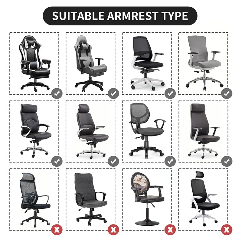 2 Pcs Office Chair Armrest Cov - Visitor Chair Padded review and price