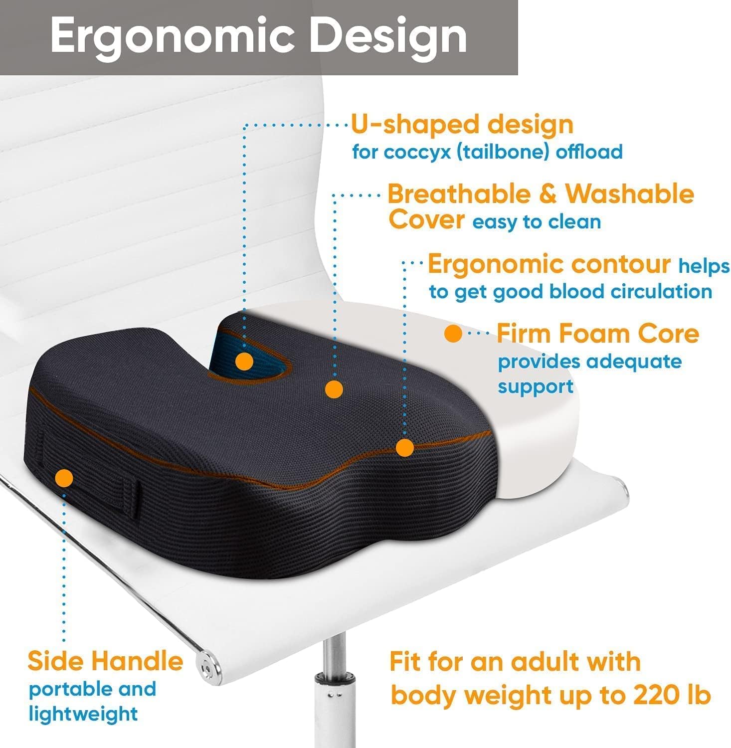 Travel Seat Cushion Memory Foa - Visitor Chair Padded review and price