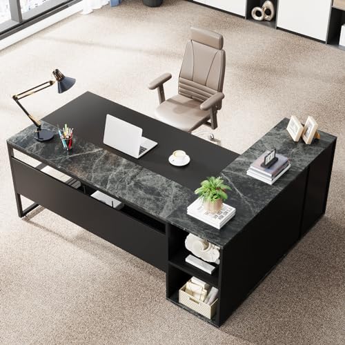 71 inch Executive Desk, L Shap - Office Furniture Cabinets review and price