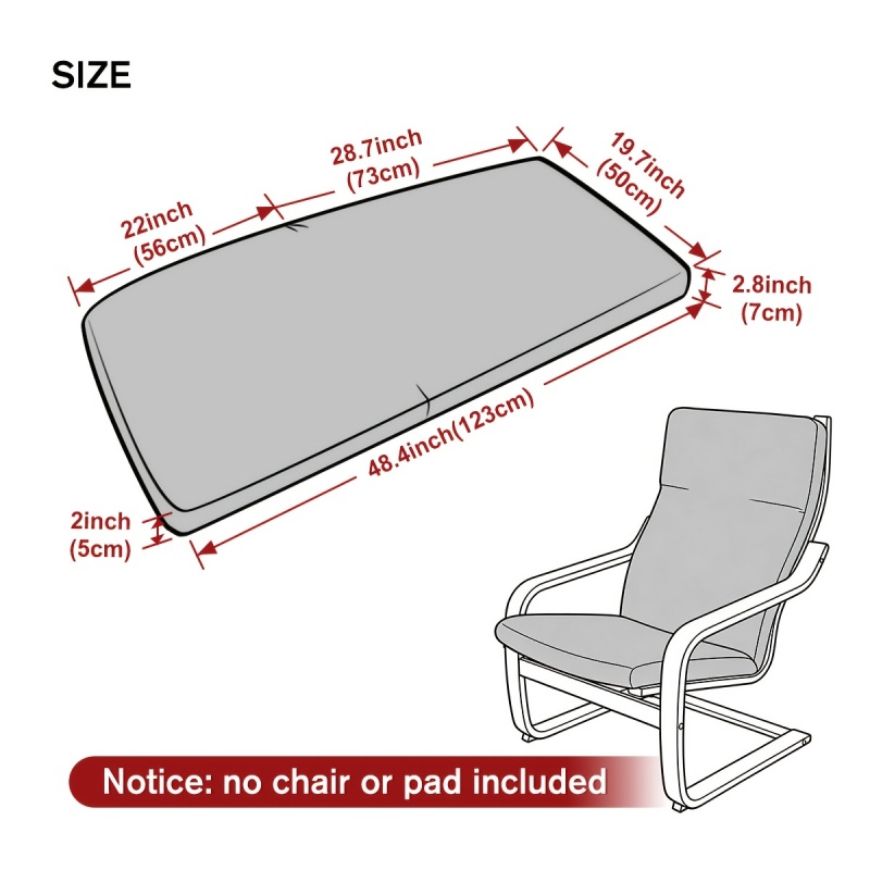 1Pc Jacquard Poang Chair Pad S - Visitor Chair Padded review and price
