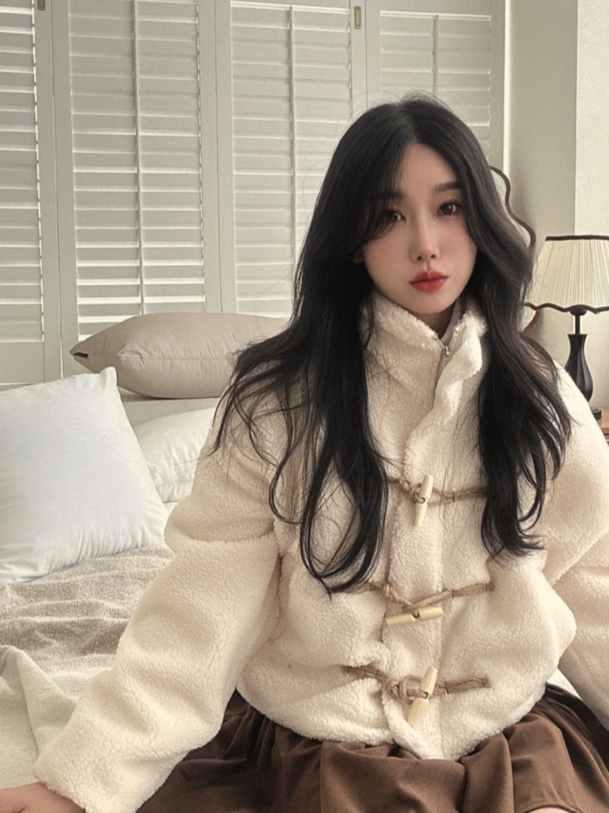 Lamb Fur Collar Cotton Warmth  - Coat Rack Standing review and price