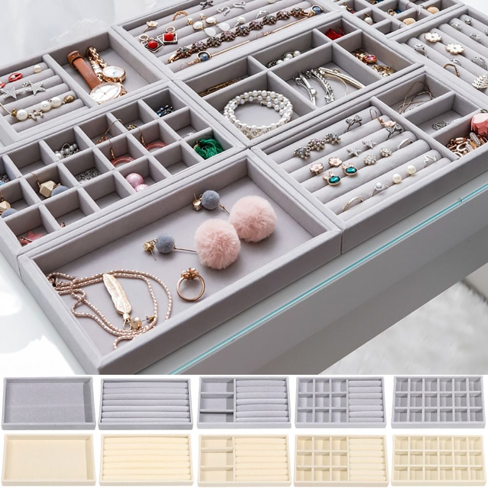 Organizer Box Stackable Velvet - Drawer Organizer Tray review and price
