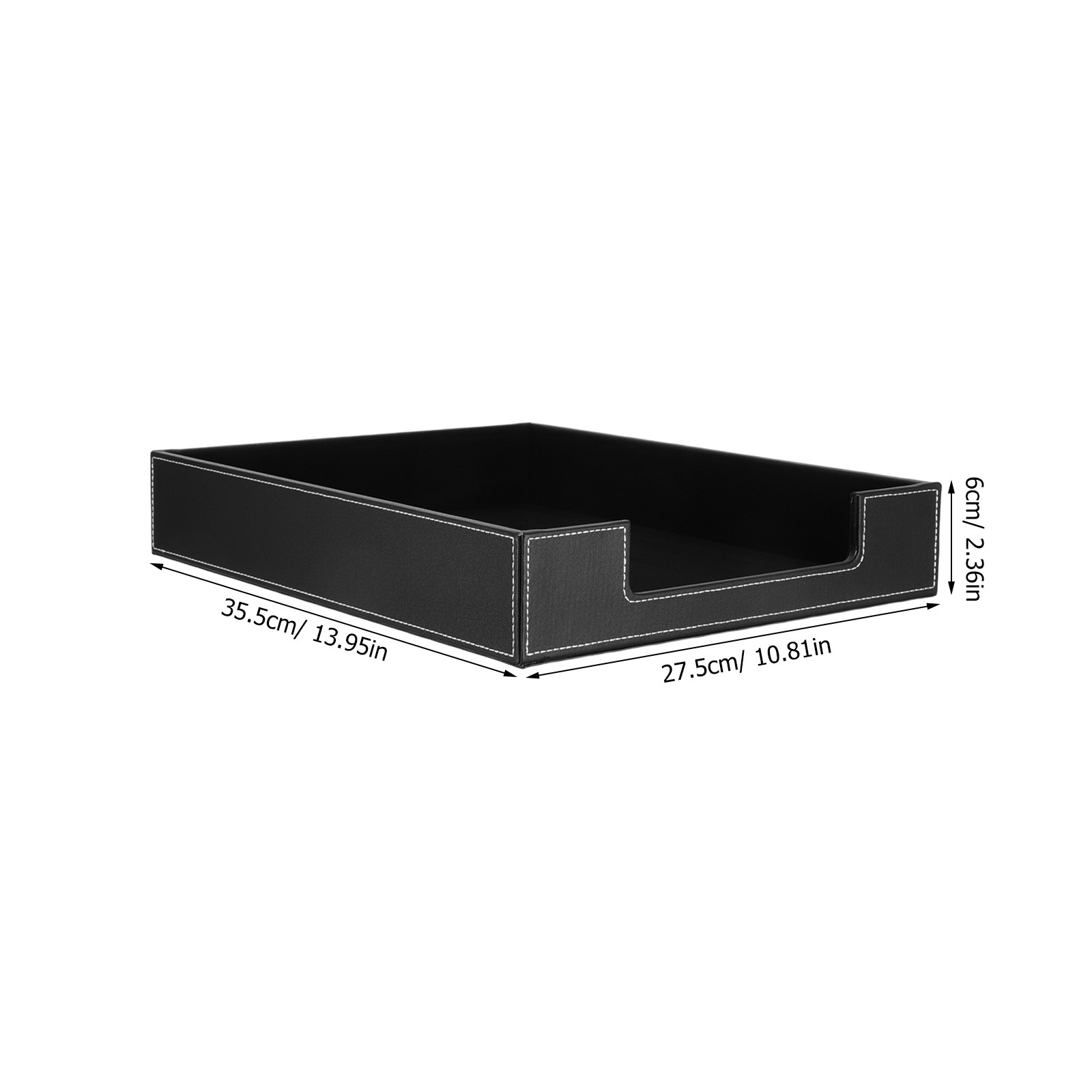 Desktop Black PU Letter Tray S - Desktop Filing Tray review and price
