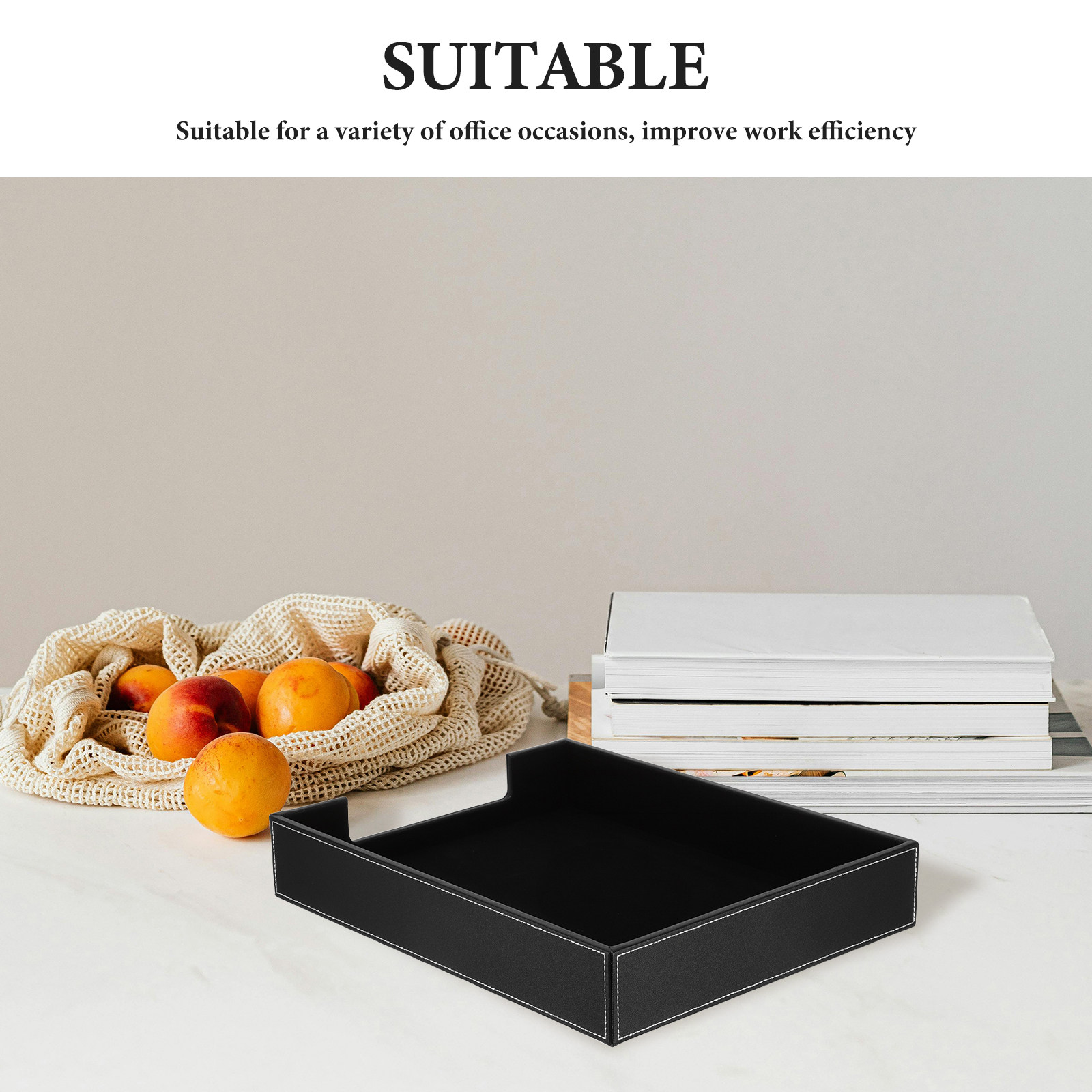 Desktop Black PU Letter Tray S - Desktop Filing Tray review and price